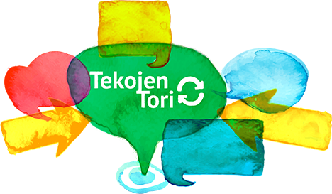 Kuvassa Tekojen torin logo