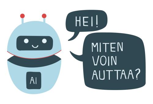 Chatbot valmiina auttamaan